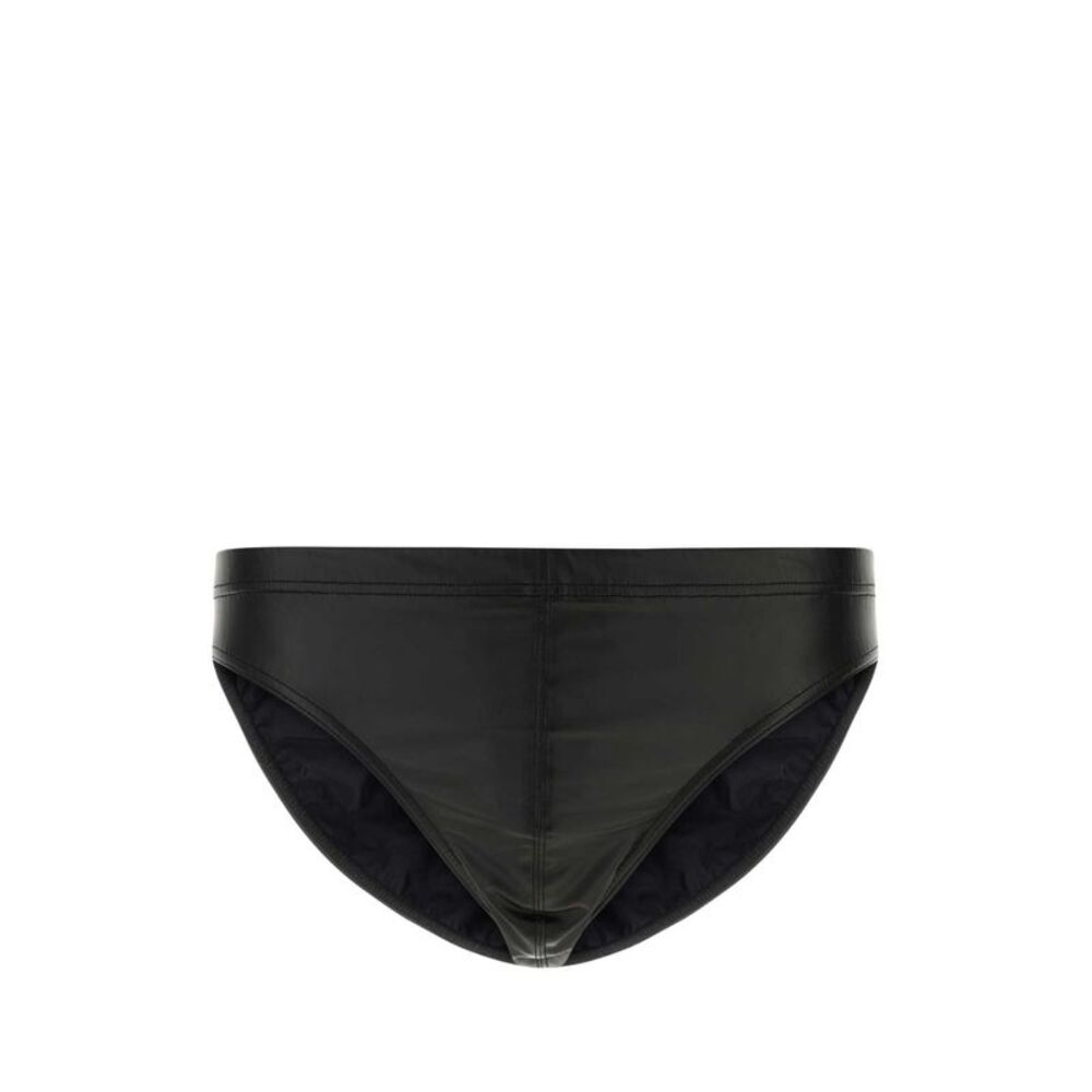 Tom Ford Men Black Synthetic Leather Swimming Brief